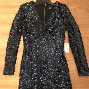 Venus Sequin Navy Blue Dress